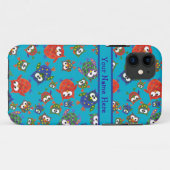 Cute Owls op Bright Turquoise Background Case-Mate iPhone Case (Achterkant (horizontaal))