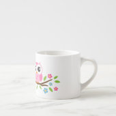 Cute owls op een gepersonaliseerde naam van de blo espresso kop (Rechts)