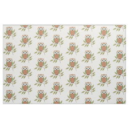 Cute Owls Pattern Fabric Stof