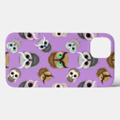 Cute Owls Pattern op Paarse achtergrond Case-Mate iPhone Case (Achterkant (horizontaal))