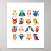 Cute Owls Poster (Voorkant)