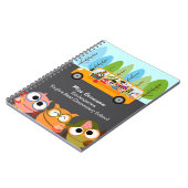 Cute Owls School Bus Personalized Teacher Notitieboek (Linkerzijde)