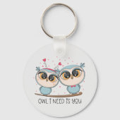 Cute Owls Sleutelhanger (Voorkant)