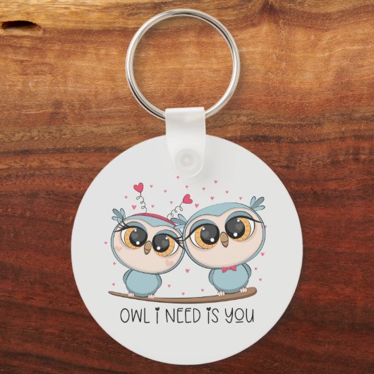 Cute Owls Sleutelhanger (Voorkant)