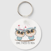 Cute Owls Sleutelhanger (Achterkant)