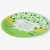Cute Owls St Patrick's Day Party Papieren Bordje (Gekanteld)