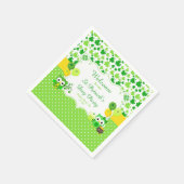 Cute Owls St Patrick's Day Party Servet (Hoek)