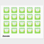 Cute Owls St Patrick's Day Party Vierkante Sticker (Vel)