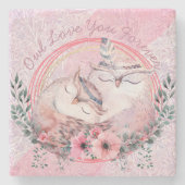 Cute Owls Stenen Onderzetter (Voorkant)