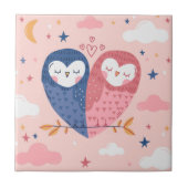 Cute Owls Tegeltje (Voorkant)