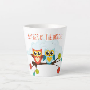 Cute OWLS Thmed Wedding Blue Sinaasappel Latte Mok