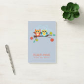 Cute OWLS Thmed Wedding Blue Sinaasappel Post-it® Notes (Kantoor)