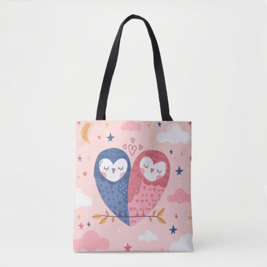 Cute Owls Tote Bag (Voorkant)