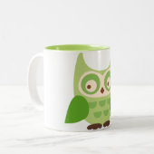 Cute Owls Tweekleurige Koffiemok (Voorkant links)