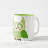 Cute Owls Tweekleurige Koffiemok (Voorkant rechts)