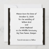 Cute Owls Wedding Bride en Groom Save the Date (Achterkant)