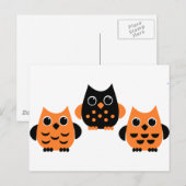 Cute Owls zeggen BOO! Briefkaart (Voorkant / Achterkant)