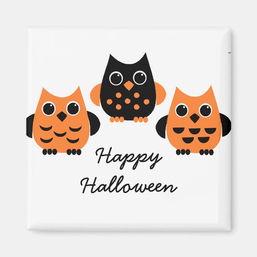 Cute Owls zeggen BOO! Magneet (Voorkant)