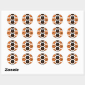 Cute Owls zeggen BOO! Ronde Sticker (Vel)