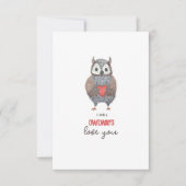 Cute Owlways Love You Valentijnsdag Kaart (Voorkant)