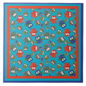 Cute Ownership Large Ceramic Tegel, Turquoise Blue Tegeltje (Voorkant)