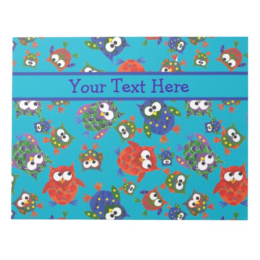 Cute Ownership Notitieblok of Jotter, Red, Blue, G (Voorkant)