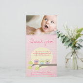 Cute Ownership Roze Baby Hartelijk dank Bedankkaart (Staand voorkant)