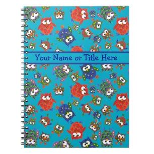 Cute Ownership Spiral Notitieboek, Red, Blue, Gree Notitieboek