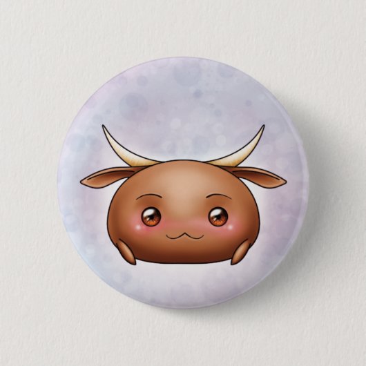 Cute Ox Blob Button (Voorkant)