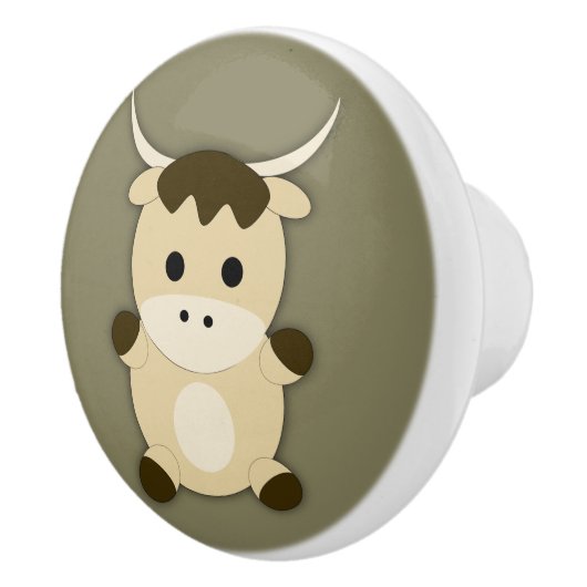 Cute Ox Keramische Knop (Rechts)