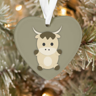 Cute Ox Ornament