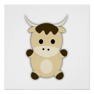 Cute Ox Perfect Poster