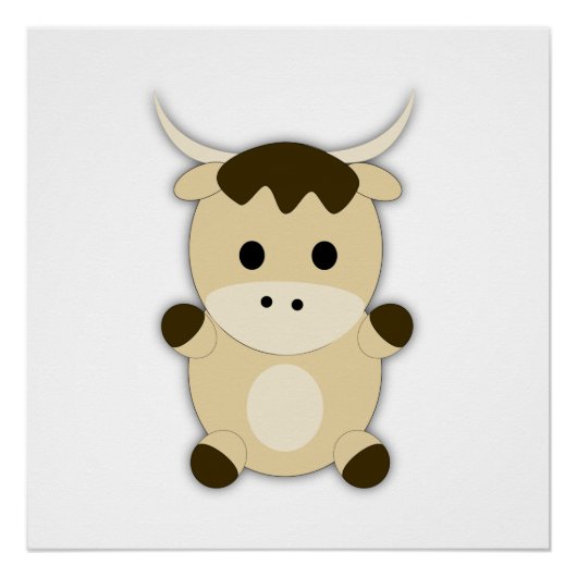 Cute Ox Perfect Poster (Voorkant)