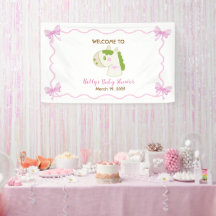 Cute Paard Roze Aangepaste Meisje Baby Shower Welk