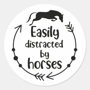 Cute Paardrijden Western Feest Favoriet Paard Ronde Sticker