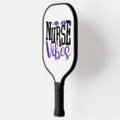 Cute Paars Black Nurse Vibes Medical Pickleball Paddle (Links)