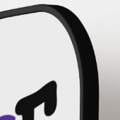 Cute Paars Black Nurse Vibes Medical Pickleball Paddle (Links Detail)