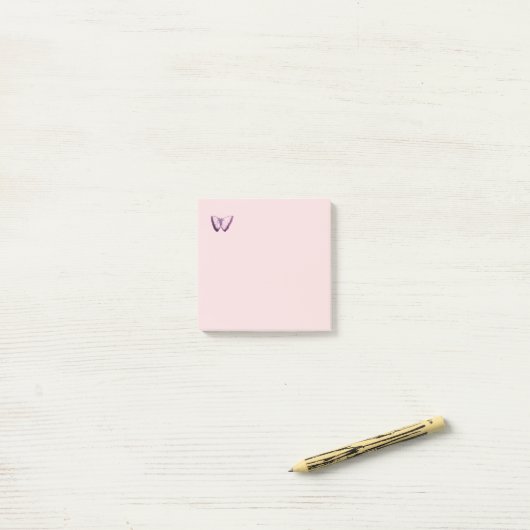 Cute Paars Butterfly Design Post-it Notes (Op bureau)