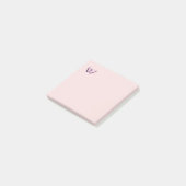 Cute Paars Butterfly Design Post-it Notes (Schuin)