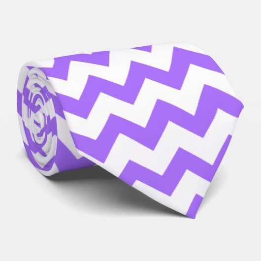 Cute Paars Chevron Pattern Stropdas (Opgerold)