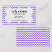 Cute Paars Chevron Pattern Visitekaartje (Voorkant / Achterkant)