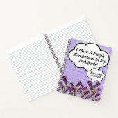 Cute Paars Comic Book Bubbles Notitieboek (Binnen)