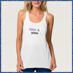 Cute Paars en Black Good Witch Tanktop