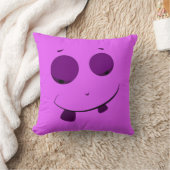 Cute Paars Face Pillow Kussen (Deken)