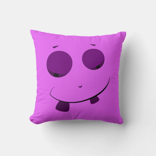 Cute Paars Face Pillow Kussen (Voorkant)