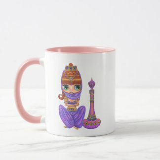 Cute Paars Genie Doll Belly Dancer Girl Mok