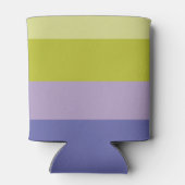 Cute Paars Green Stripe Mod Custom Baby shower Blikjeskoeler (Achterkant)