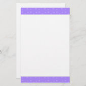 Cute Paars Hearts Pattern Briefpapier (Voorkant / Achterkant)