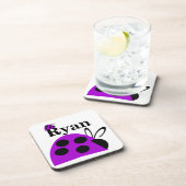 Cute Paars Ladybug Persoonlijk Bier Onderzetter (Rechterzijde)