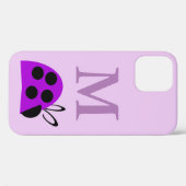 Cute Paars Ladybug Persoonlijk Case-Mate iPhone Case (Achterkant (horizontaal))